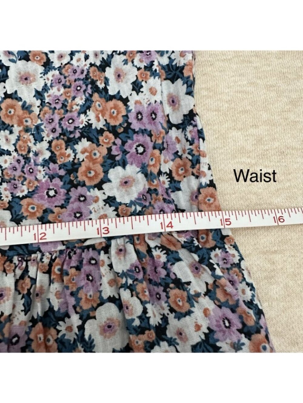 Uniqlo Floral Midi Dress Women’s Size S Cotton Pink Button Front Puff Sleeve - Picture 10 of 12